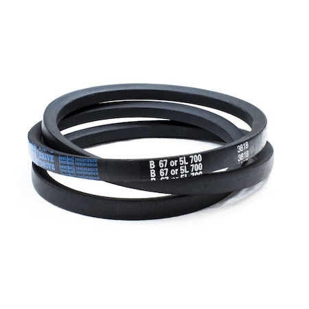 D&D B67/5L700 Classical V-Belt, 70 in Outside Length, 21/32 in Top Width, 1 Ribs B67/5L700